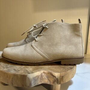 White Mountain Boots Womens 8M Anderson Ankle‎ Booties Beige Leather W267097